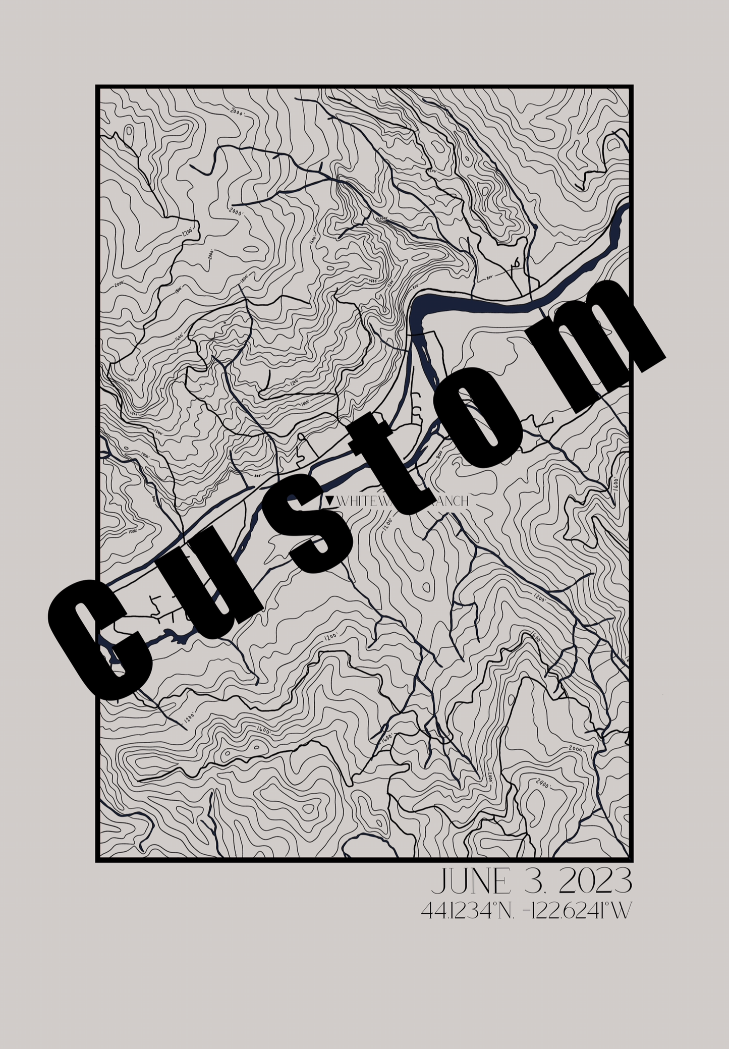 Custom Topographical Map